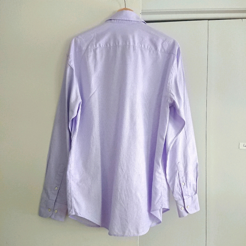 🚫🚫 Armani Collezioni Modern Fit Purple Check Dress Shirt - Picture 2 of 7